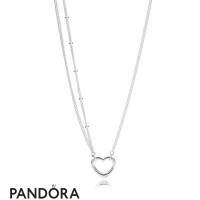 Women's Pandora Open Heart Necklace Jewelry Women's Pandora Open Heart Necklace Jewelry