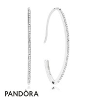 Women's Pandora Oval Sparkle Hoop Earrings Jewelry Women's Pandora Oval Sparkle Hoop Earrings Jewelry