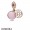 Women's Pandora Pattern Of Love Dangle Charm Pandora Rose Pink Enamel Jewelry