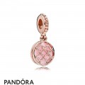 Women's Pandora Pattern Of Love Dangle Charm Pandora Rose Pink Enamel Jewelry