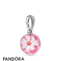 Women's Pandora Peach Blossom Flower Murano Charm Jewelry Women's Pandora Peach Blossom Flower Murano Charm Jewelry