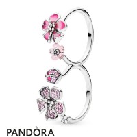Women's Pandora Peach Blossom Flowers Ring Jewelry Women's Pandora Peach Blossom Flowers Ring Jewelry