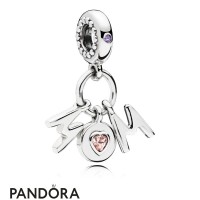 Women's Pandora Perfect Mom Dangle Charm Soft Pink Lilac Crystal Jewelry Women's Pandora Perfect Mom Dangle Charm Soft Pink Lilac Crystal Jewelry