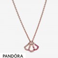 Women's Pandora Pink Fan Collier Necklace Jewelry