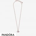 Women's Pandora Pink Fan Collier Necklace Jewelry