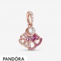 Women's Pandora Pink Fan Dangle Charm Jewelry