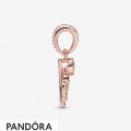 Women's Pandora Pink Fan Dangle Charm Jewelry