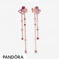 Women's Pandora Pink Fan Dangle Earrings Jewelry