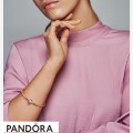 Women's Pandora Pink Fan Pattern Spacer Clip Charm Jewelry