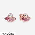 Women's Pandora Pink Fan Stud Earrings Jewelry