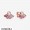 Women's Pandora Pink Fan Stud Earrings Jewelry