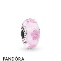 Women's Pandora Pink Flower Murano Glass Charm Jewelry Women's Pandora Pink Flower Murano Glass Charm Jewelry