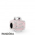 Women's Pandora Pink Travel Bag Charm Jewelry