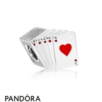 Women's Pandora Playing Cards Charm Red & Black Enamel Jewelry Women's Pandora Playing Cards Charm Red & Black Enamel Jewelry