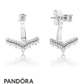 Women's Pandora Princess Wishbone Earring Studs Jewelry