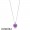 Women's Pandora Purple Faceted Floating Locket Necklace With Pendant Jewelry