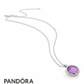 Women's Pandora Purple Faceted Floating Locket Necklace With Pendant Jewelry