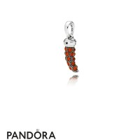 Women's Pandora Red Italian Horn Necklace Pendant Red Enamel Jewelry Women's Pandora Red Italian Horn Necklace Pendant Red Enamel Jewelry