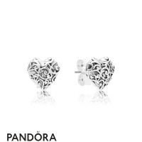 Women's Pandora Regal Hearts Earring Studs Jewelry Women's Pandora Regal Hearts Earring Studs Jewelry