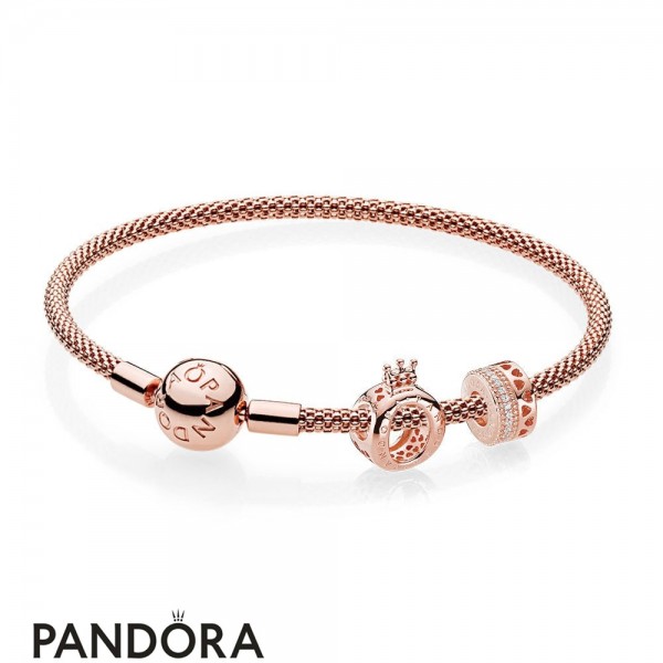 Pandora Rose Crown Bracelet Set Jewelry