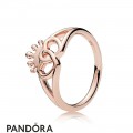 Pandora Rose Interlocked Crowned Hearts Ring Jewelry