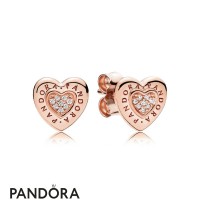 Pandora Rose Logo Heart Earring Studs Jewelry Pandora Rose Logo Heart Earring Studs Jewelry