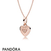 Pandora Rose Logo Heart Necklace Jewelry Pandora Rose Logo Heart Necklace Jewelry