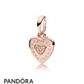 Pandora Rose Logo Heart Necklace Pendant Jewelry