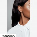 Pandora Rose Pave Bead Hoop Earrings Jewelry