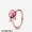 Pandora Rose Pink Murano Glass Leaf Ring Jewelry