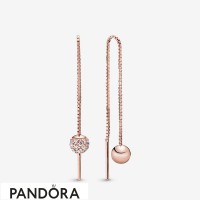 Pandora Rose Polished & Pave Bead Dangle Earrings Jewelry Pandora Rose Polished & Pave Bead Dangle Earrings Jewelry