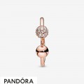 Pandora Rose Polished & Pave Bead Open Ring Jewelry