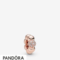 Pandora Rose Polished & Pave Bead Spacer Charm Jewelry Pandora Rose Polished & Pave Bead Spacer Charm Jewelry