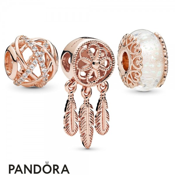 Pandora Rose Sparkling Dream Catcher Charm Pack Jewelry