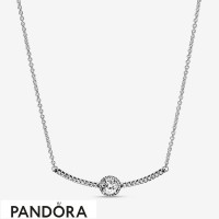 Women's Pandora Round Sparkle Bar Necklace Jewelry Women's Pandora Round Sparkle Bar Necklace Jewelry