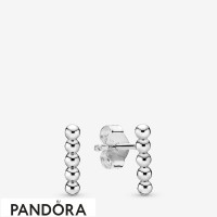 Women's Pandora Row Of Beads Stud Earrings Jewelry Women's Pandora Row Of Beads Stud Earrings Jewelry