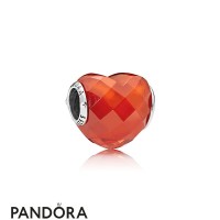 Women's Pandora Shape Of Love Charm Orange Cubic Zirconia Jewelry Women's Pandora Shape Of Love Charm Orange Cubic Zirconia Jewelry
