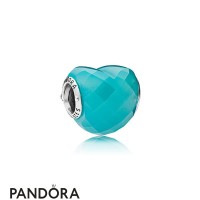 Women's Pandora Shape Of Love Charm Scuba Blue Crystal Jewelry Women's Pandora Shape Of Love Charm Scuba Blue Crystal Jewelry