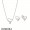 Women's Pandora Shape Of My Heart Necklace And Earring Set Jewelry