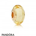 Pandora Shine Golden Faceted Murano Glass Charm Jewelry