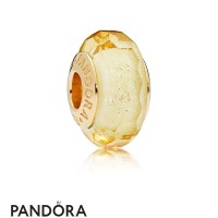 Pandora Shine Golden Faceted Murano Glass Charm Jewelry Pandora Shine Golden Faceted Murano Glass Charm Jewelry