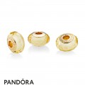 Pandora Shine Golden Faceted Murano Glass Charm Jewelry