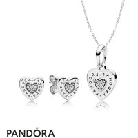 Pandora Signature Logo Heart Gift Set Jewelry