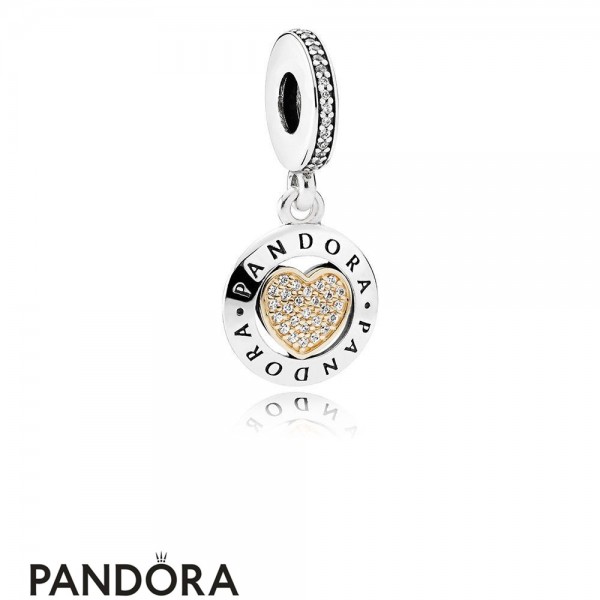Pandora Signature Pandora Signature Heart Pendant Charm Jewelry