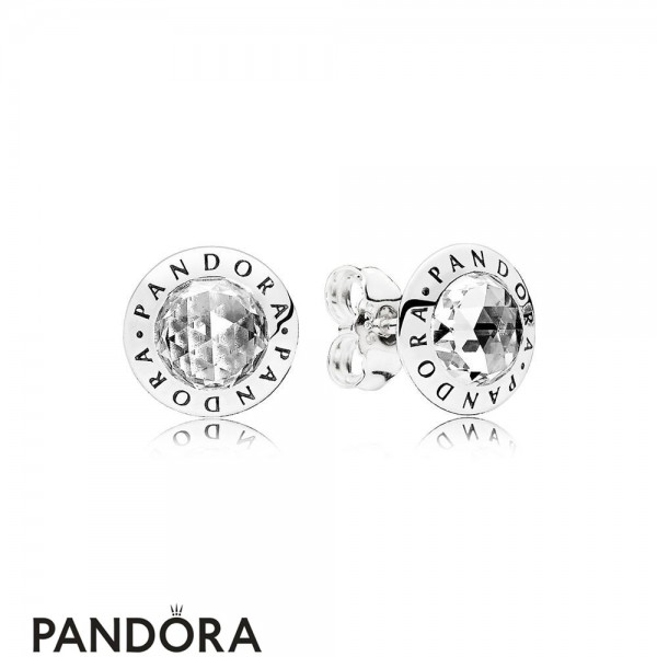 Pandora Signature Radiant Pandora Logo Stud Earrings Jewelry