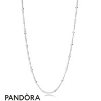 Women's Pandora Silver Beaded Necklace Chain Jewelry Women's Pandora Silver Beaded Necklace Chain Jewelry
