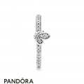 Women's Pandora Silver Bedazzling Butterfly Ring Jewelry