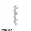 Women's Pandora Silver Flower Crown Ring Jewelry