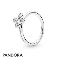 Women's Pandora Silver Four Petal Flower Ring Jewelry Women's Pandora Silver Four Petal Flower Ring Jewelry