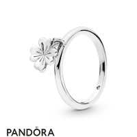 Women's Pandora Silver Hanging Clover Ring Jewelry Women's Pandora Silver Hanging Clover Ring Jewelry